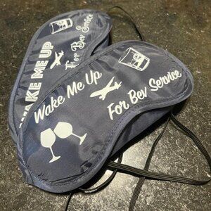 First Class Sleeping Mask (Navy w/ White Font II)